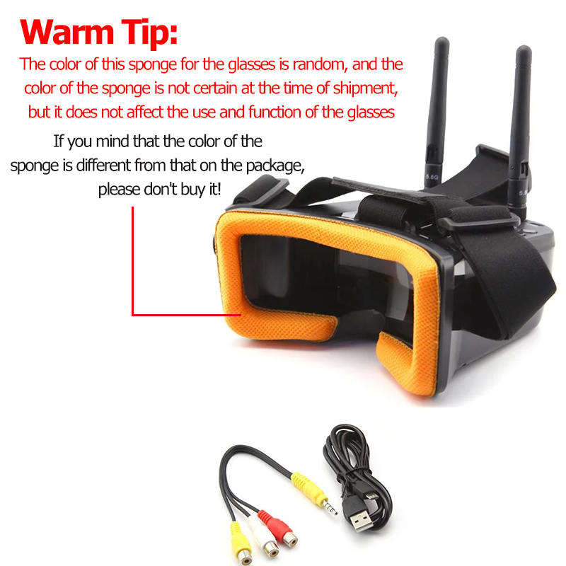 VR009 FPV نظارات الفيديو 3 بوص - مراجعة Drone Racing Goggles وسعره
